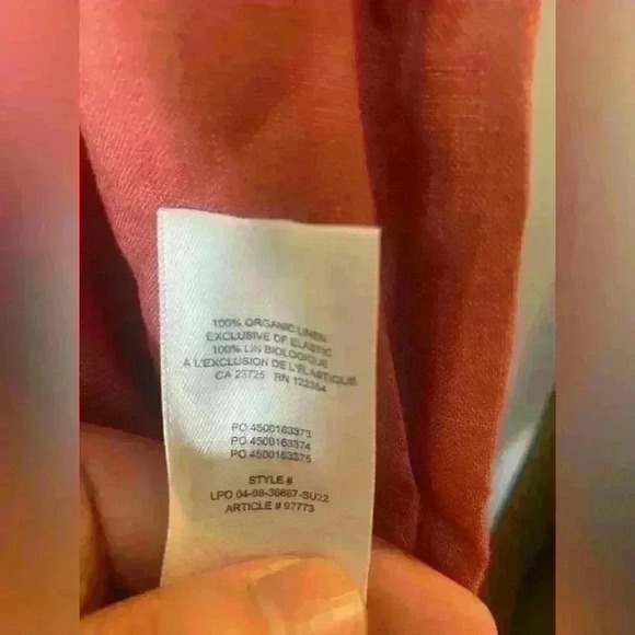 Wilfred women’s dress size XS Organic Linen Warm Siena Red NWT - Picture 2 of 5